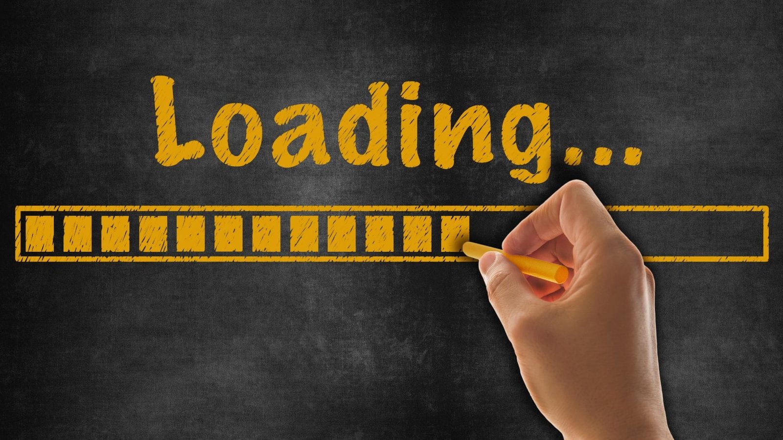 Ręka malująca pasek ładowania